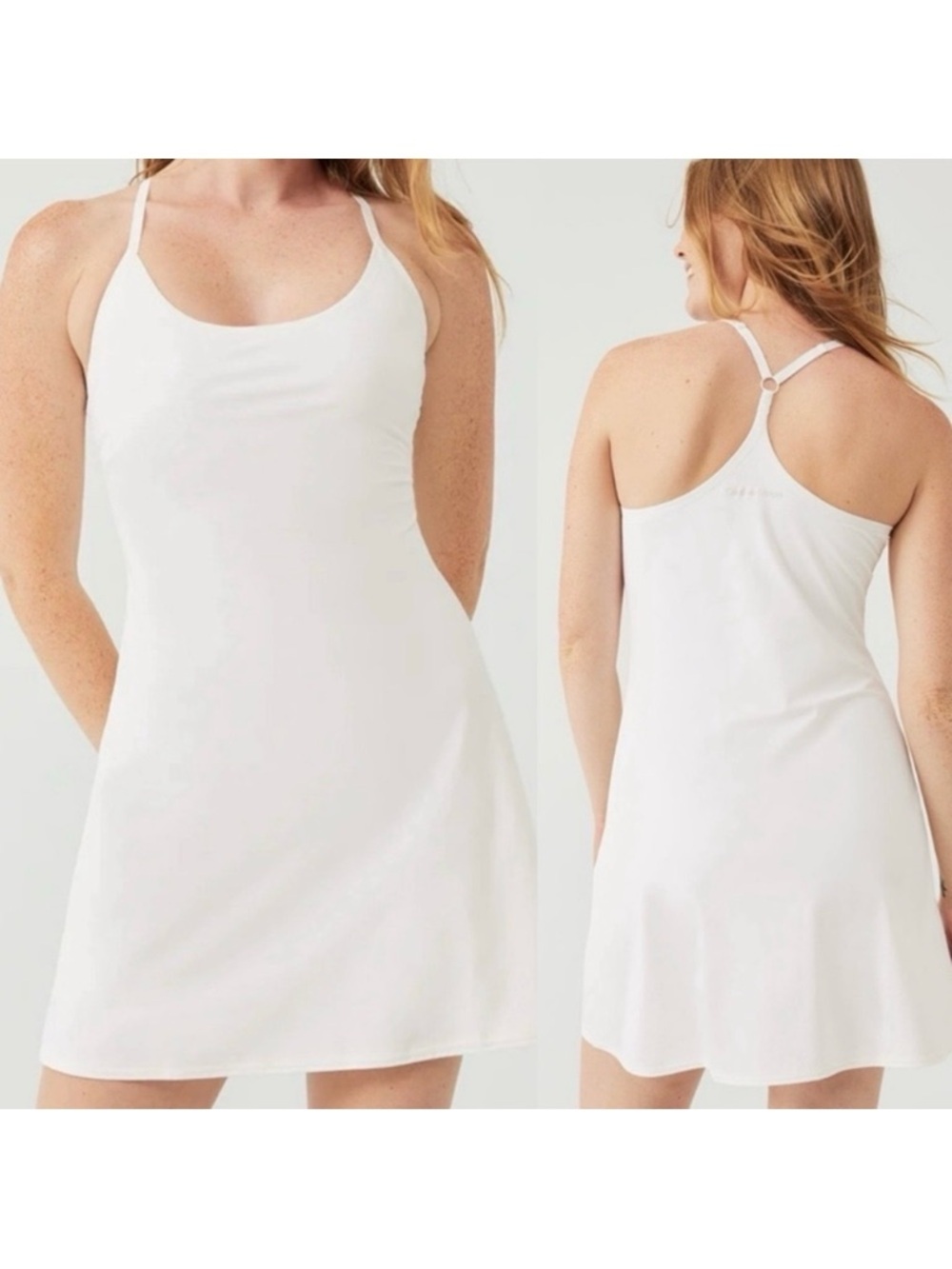 Outdoor Voices The Exercise Dress Tennis Athletic Workout White Lined